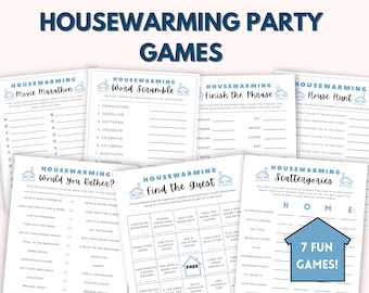 Housewarming Games Bundle, Housewarming Party Games, New Home Party Games, New House Games, New Apartment Party Games