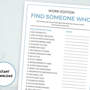 Office Party Game, Work Party Games, Team Meeting Games, Work Happy Hours Games, Staff Appreciation Game, Printable Office Game