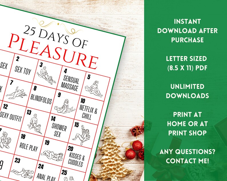 Naughty Christmas Advent Calendar Couple Advent Calender Etsy UK Naughty Christmas Advent Calendar Couple Advent Calender Etsy UK
