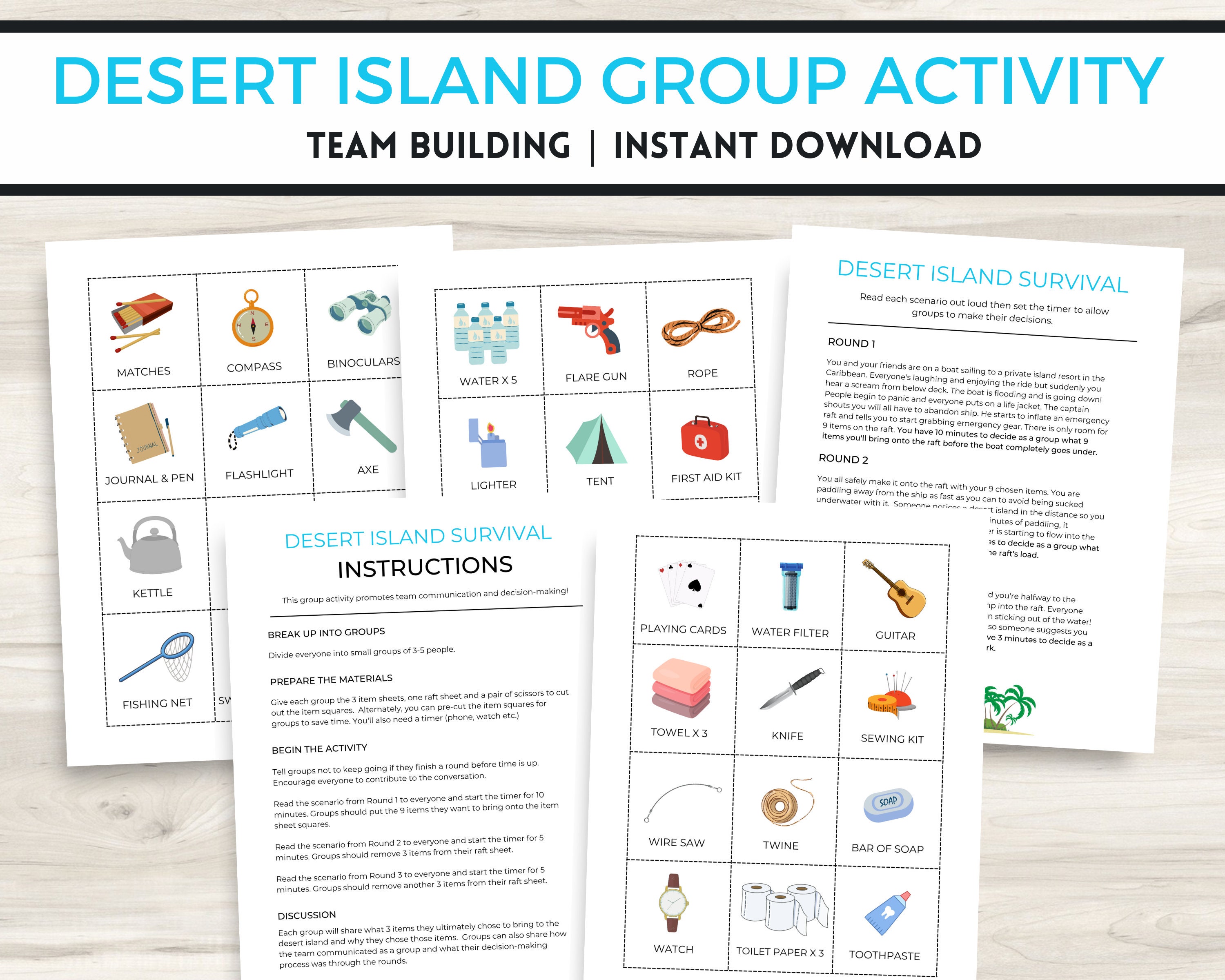Desert Island Group Activity Team Building Activities Etsy 