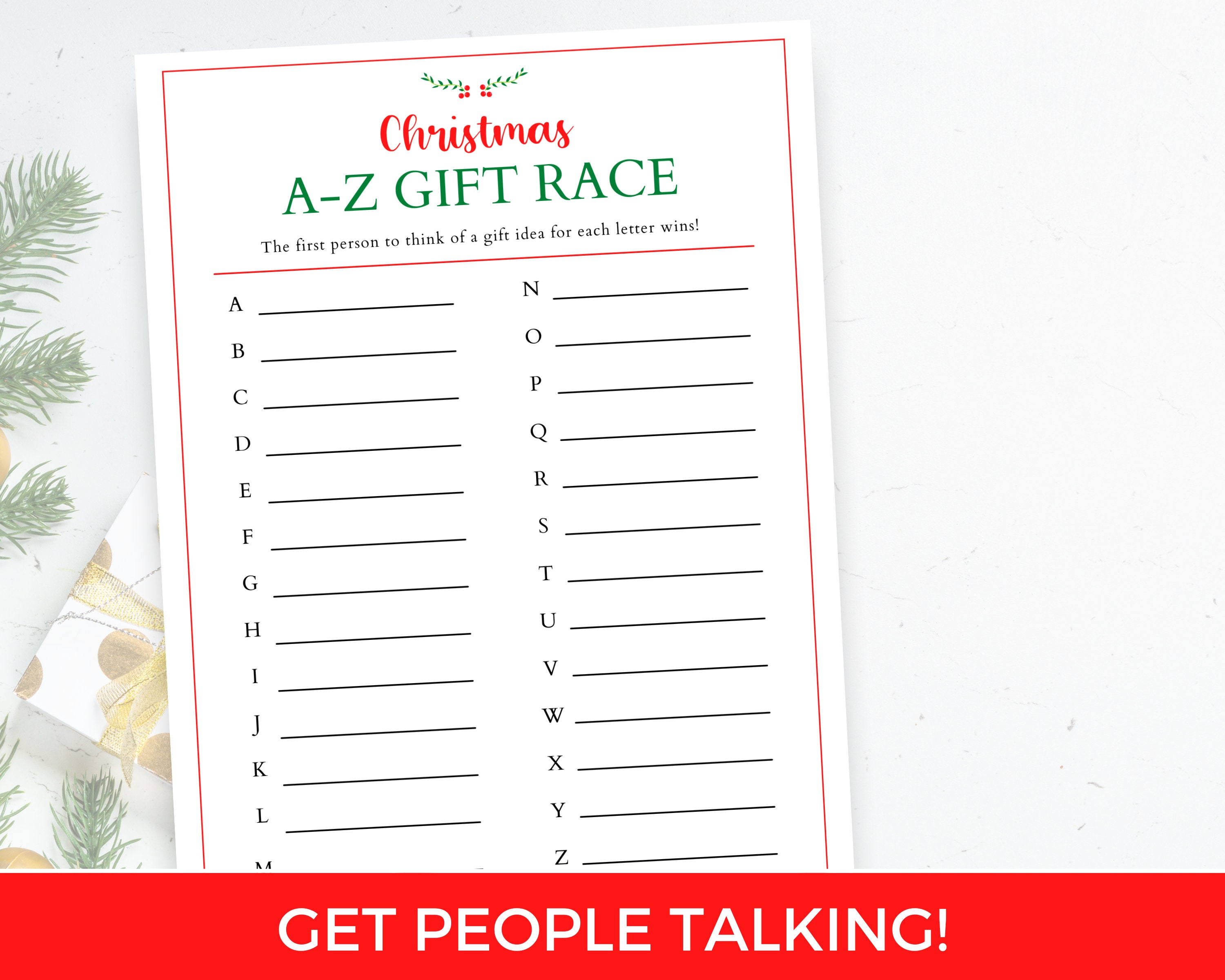 Family Christmas Game Christmas Party Game Holiday Game - Etsy