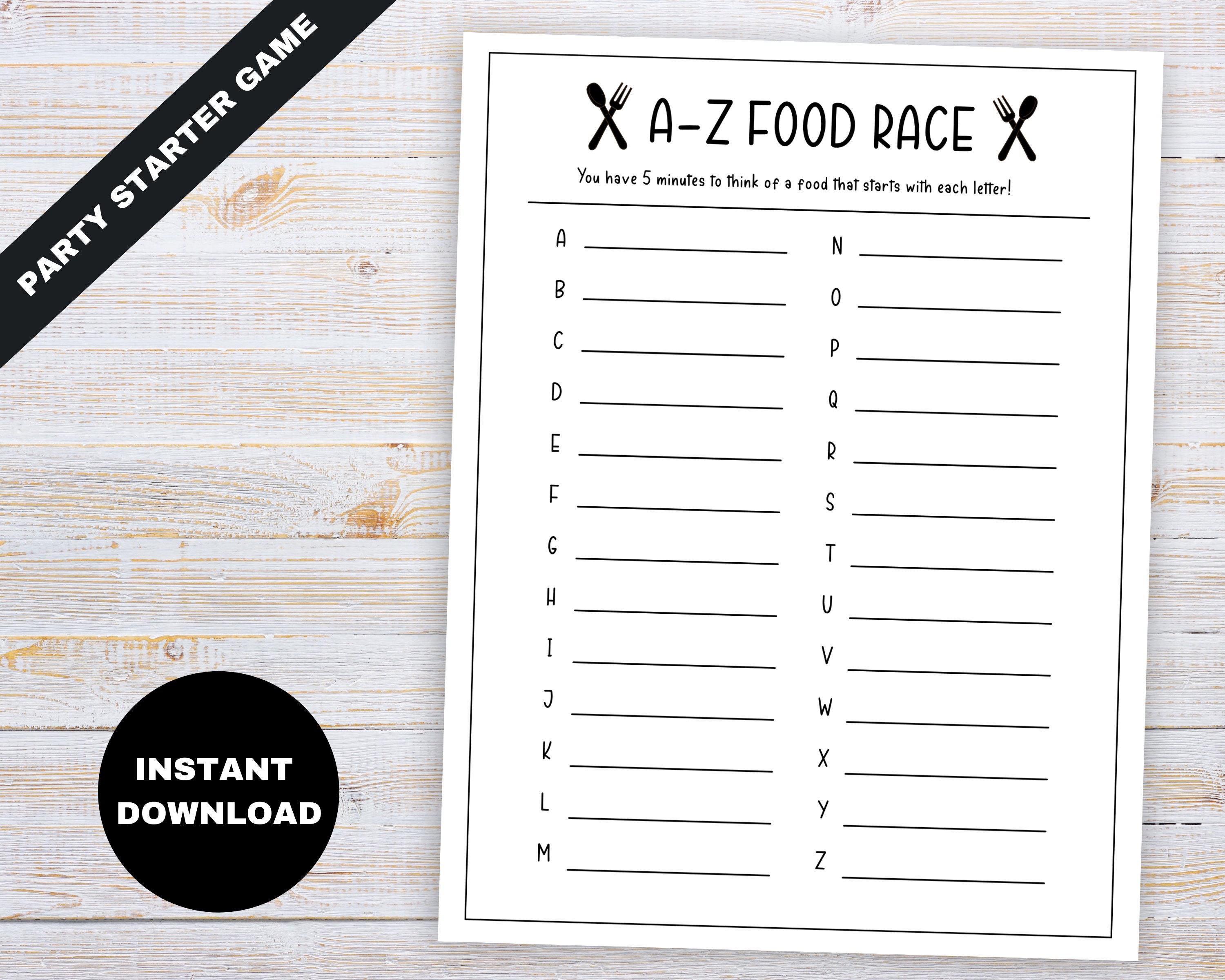 Dinner Party Game Family Dinner Games Simple Party Games - Etsy