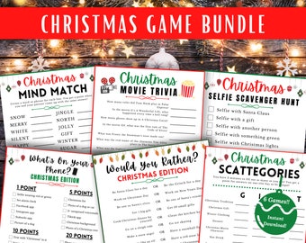 Virtual Christmas Games Bundle, Christmas Games Bundle, Christmas Games for Family, Social Distance Christmas, Christmas Games for Group
