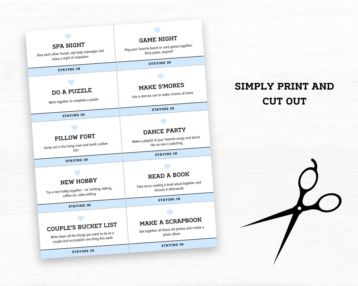 Printable Date Night Cards Date Night Coupons Date Night - Etsy
