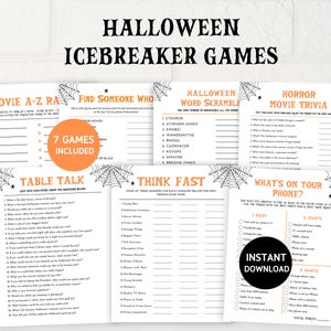 Halloween Party Icebreaker Games Bundle