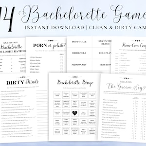 Bachelorette Party Games Printable, Bachelorette Party Games Dirty, Minimalist Bachelorette Party Games Bundle, Hen Party Games, Drink If