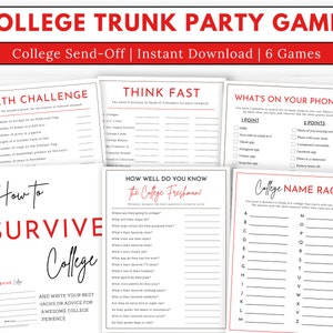 College Going Away Party Spiele Bundle, College Abschiedsparty Spiele, College Absenden Spiele, College Abschiedsparty, Abschlussfeier Spiele