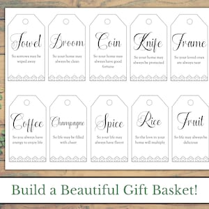 New Home Tags and Card, New Home Gift Basket Tags, Housewarming Gift Tags, Housewarming Gift Basket, Welcome Home Gift, Gifts for New House image 4