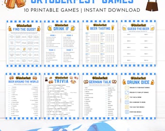 Oktoberfest Party Games, Oktoberfest Games Printable, Oktoberfest Game Bundle, Oktoberfest Trivia, Beer Tasting Games