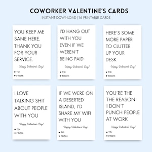Cartes de Saint-Valentin drôles de collègue, cartes de Saint-Valentin drôles sur le lieu de travail, fête de la Saint-Valentin au bureau, Saint-Valentin pour collègues, pour employés