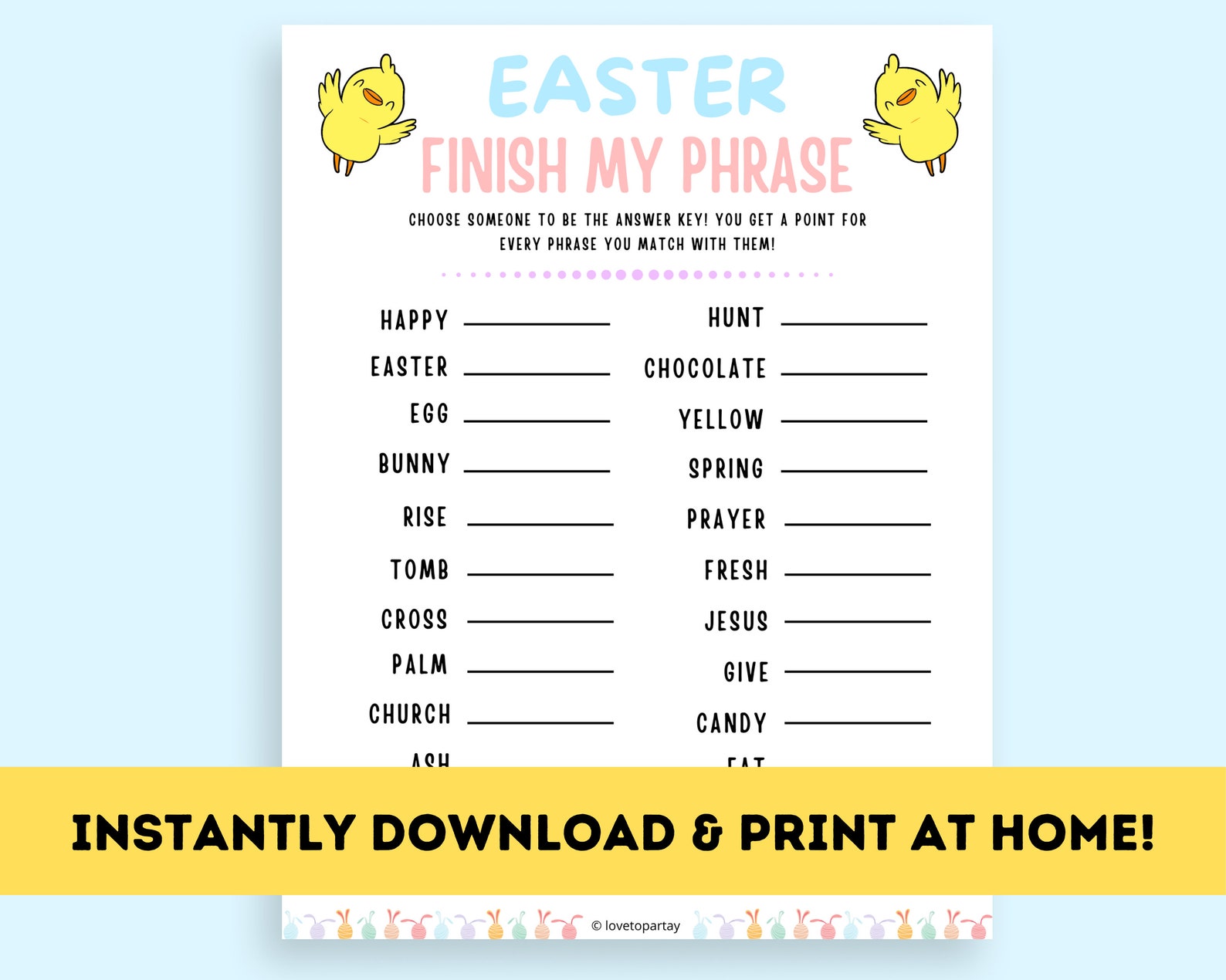 Easter Games for Adults Easter Games for Kids Kid Easter Etsy