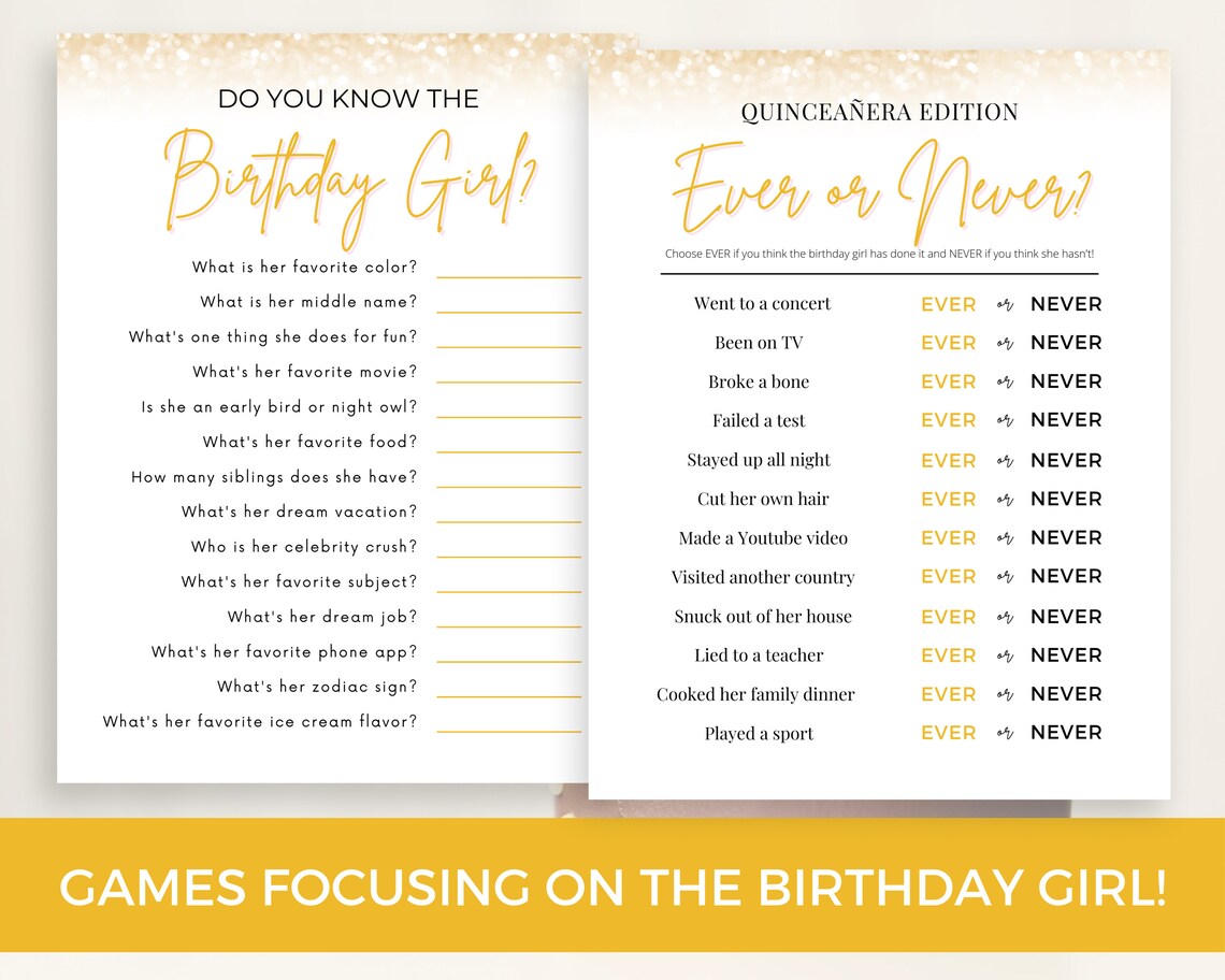 Quinceanera Games Quinceanera Party Ideas Quinceañera Games Etsy