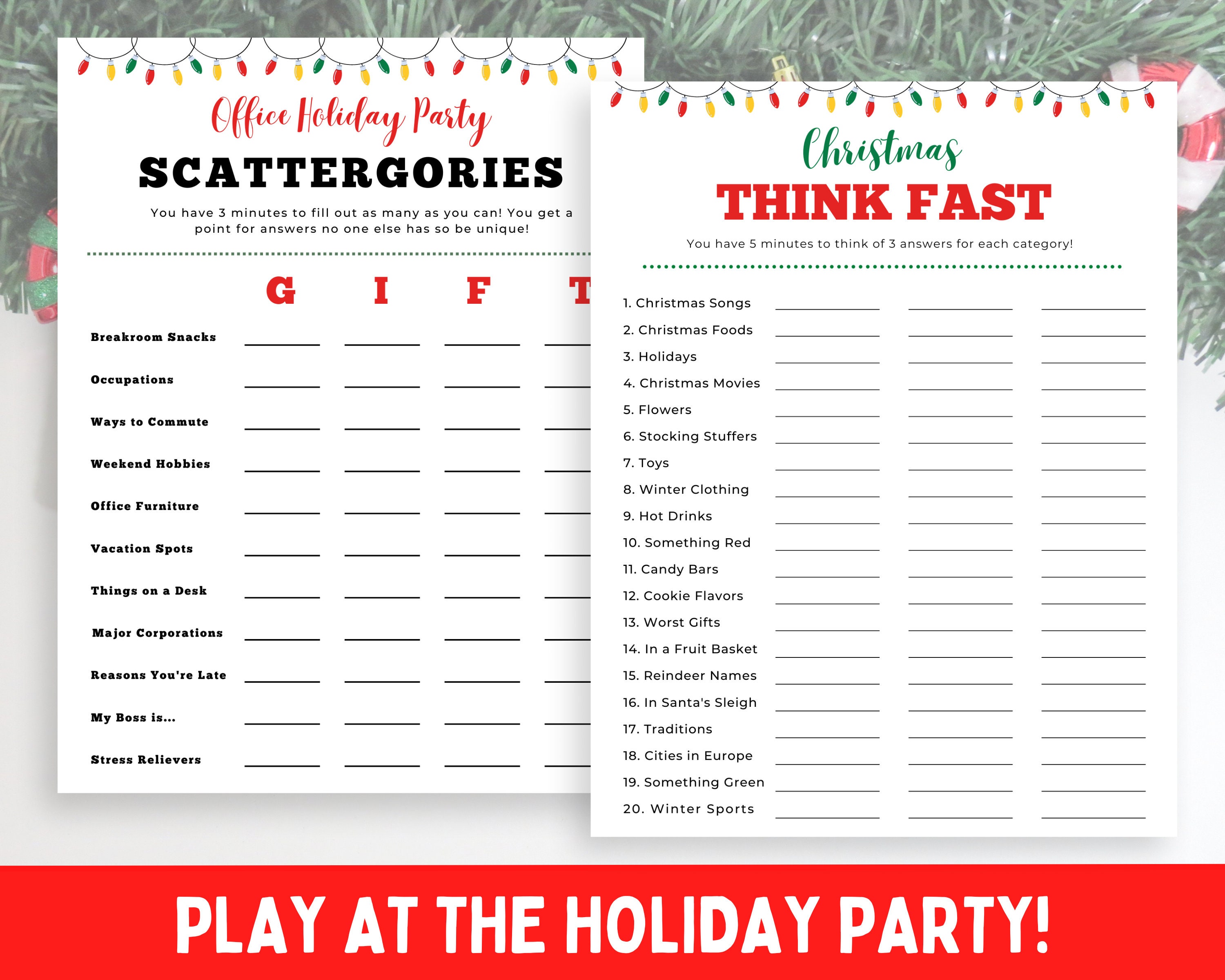 Office Holiday Party Games Office Christmas Party Games Etsy