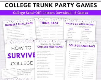 College Going Away Party Games, College Farewell Party Games, College Send Off Games, College Trunk Party, Graduation Party Games