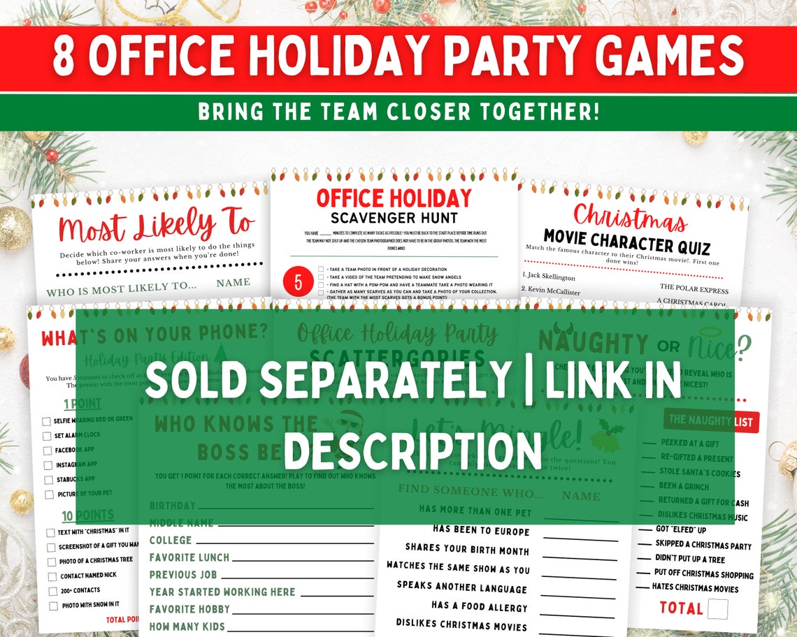 Holiday Gift Exchange Gift Exchange Questionnaire Office Etsy