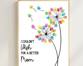 Mother&#39;s Day Handprint Art Craft, Mommy Handprint Fingerprint Craft, Mother&#39;s Day Keepsake Craft Preschool, DIY Baby Toddler Craft