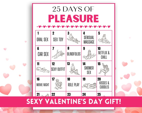 Valentine's Day Calendar Sexy Valentine's Day Gift - Etsy