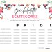 Dirty Bachelorette Scattergories Game Printable Bachelorette - Etsy