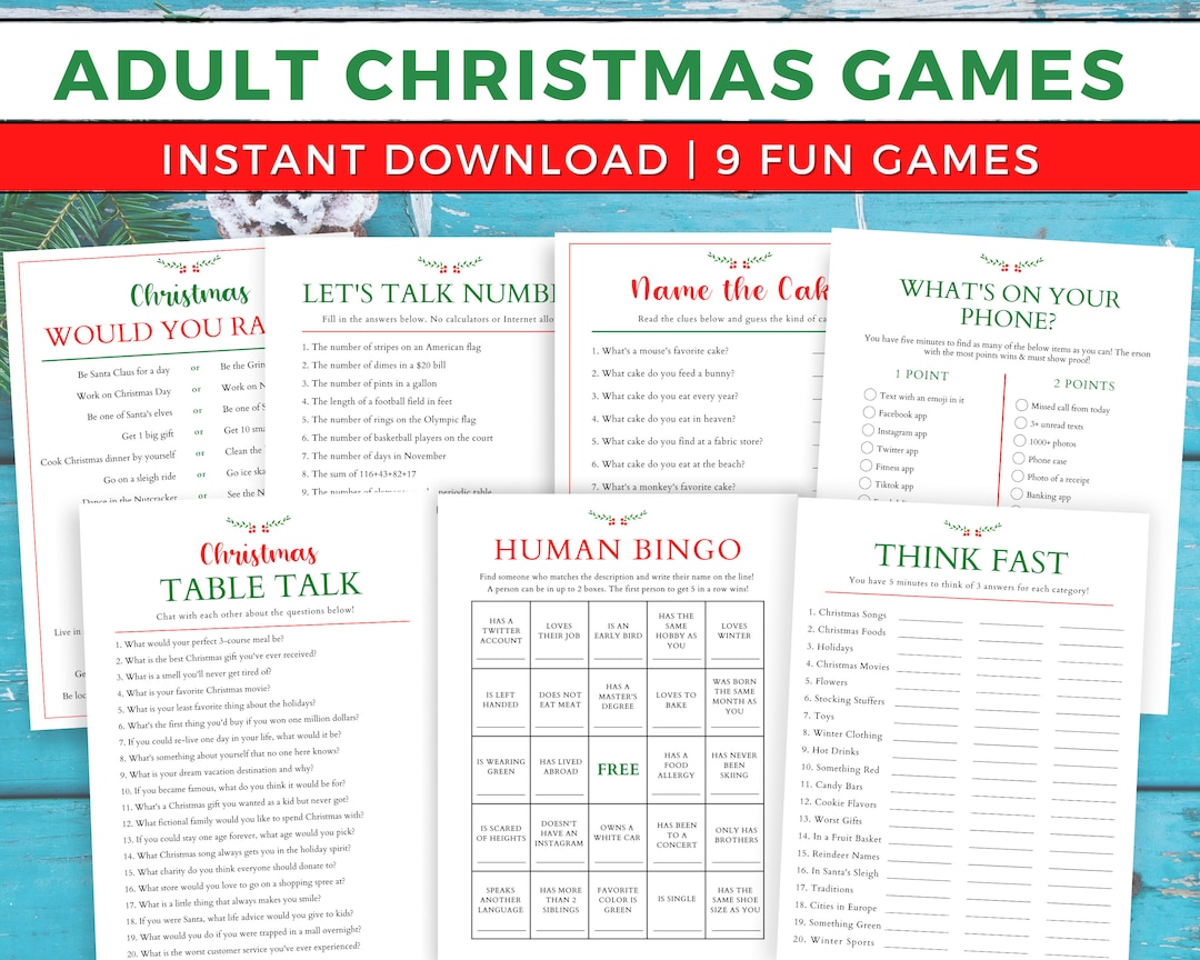 Adult Christmas Games, Christmas Icebreakers, Christmas Office Party