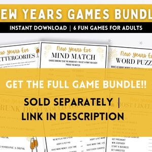 New Years Most Likely To, New Year's Party Game for Adults, New Years ...