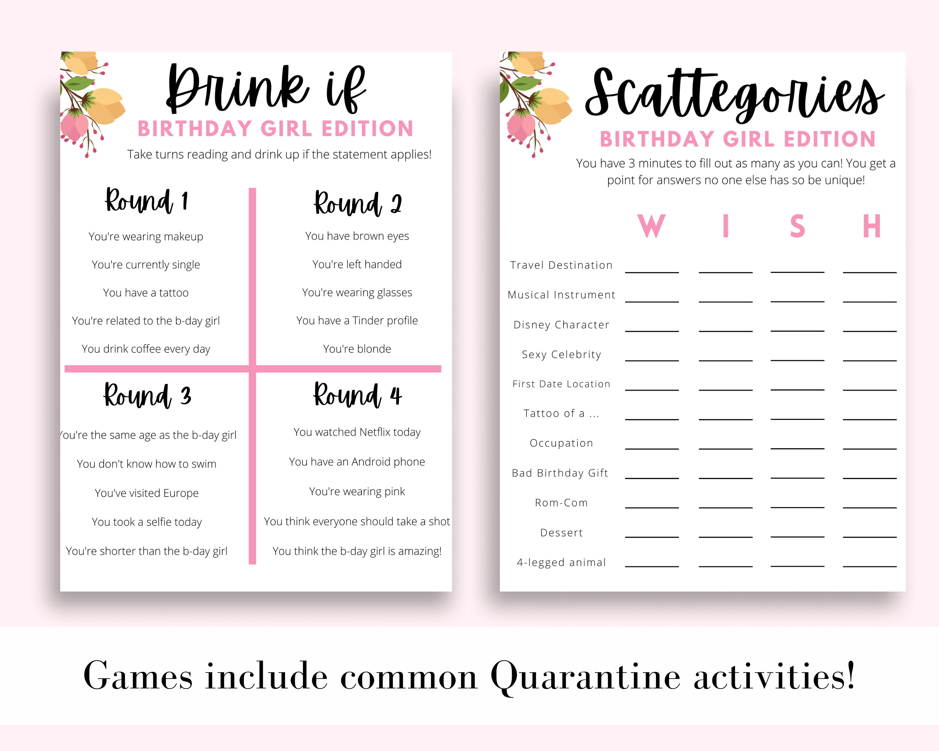 Party Favors & Games Adult Birthday Games Quarantine Adult Birthday