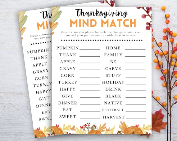 Thanksgiving Think Fast Game | Thanksgiving Kids | Thanksgiving Games |  Party