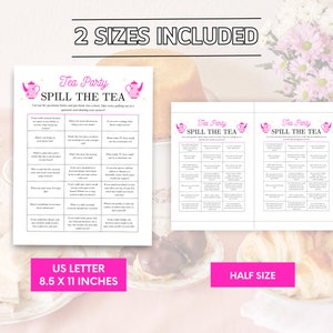 Tea Party Game Printable, Tea Party Icebreaker Game, Fun Tea Party Game ...