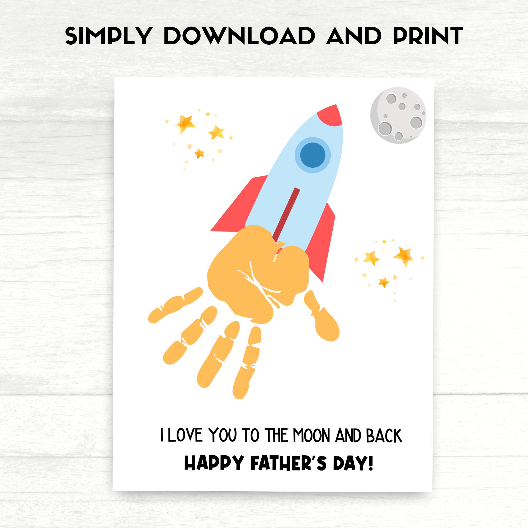 Father's Day Handprint Printable, DIY Craft Gift for Dad, Gift for Dad ...