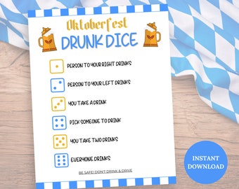 Oktoberfest spel, Oktoberfest drinkspel, afdrukbaar Oktoberfest spel, Oktoberfest feestspel, Oktoberfest, bierproeverij spel