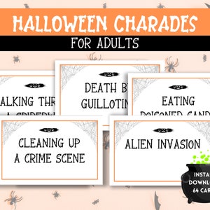Juegos de fiesta de Halloween, Juegos de Halloween para adultos, Juego de Halloween imprimible, Juego de fiesta de Halloween para grupos, Juegos divertidos de Halloween