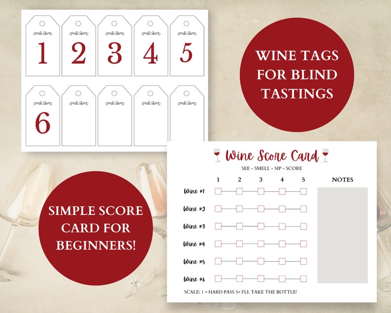 Wine Tasting Kit Wine Tasting Party Kit 6 Wines Wine Etsy
