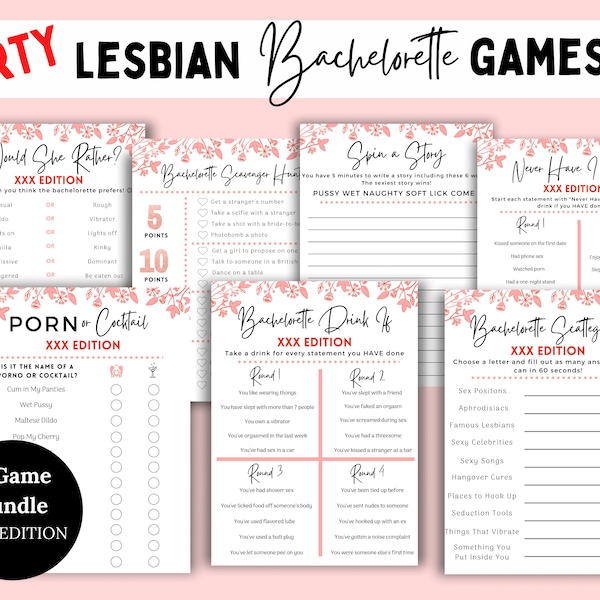 Lesbian Bachelorette Party Games, Lesbian Bachelorette Games Bundle,  Lesbian Wedding,  Lesbian Couple Bachelorette Games, LBTGQ Wedding