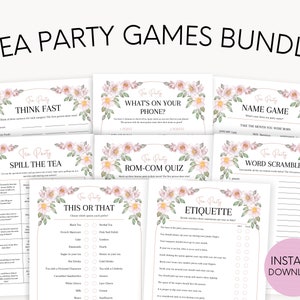 Tea Party Games, Tea Party Games for Adults for Kids, Tea Party Activities, Garden Tea Party Games, Tea Party Bridal Shower, Afternoon Tea