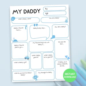 Alles over mijn opa, Vaderdagvragenlijst, Vaderdagcadeau, invulformulier Opa verjaardagscadeau aandenken, grootvaderenquête