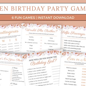 Teenager Birthday Party Games, Birthday Party Games for Teenagers, Teen Birthday Party Games Printable, Birthday Games for Teens, Teen Games