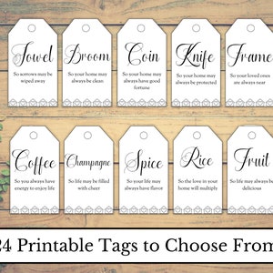 New Home Tags and Card, New Home Gift Basket Tags, Housewarming Gift Tags, Housewarming Gift Basket, Welcome Home Gift, Gifts for New House image 2