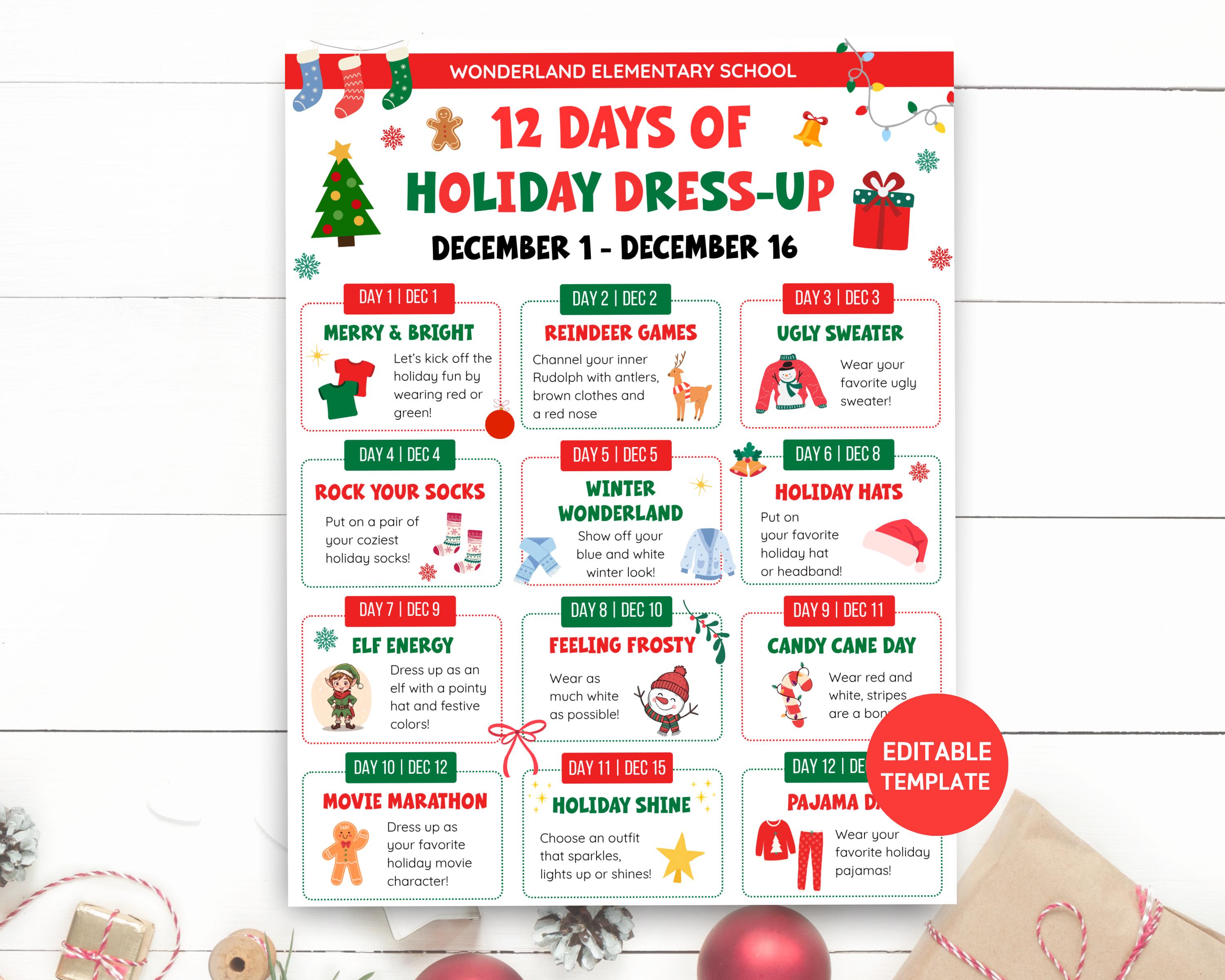 Christmas Dress up Days - Etsy