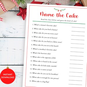 Printable Christmas Game, Christmas Party Game, Holiday Game, Office ...
