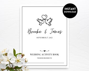 Wedding Activity Book for Kids, Wedding Coloring Book, Printable Kids Wedding Activity Book Wedding Games for Children
