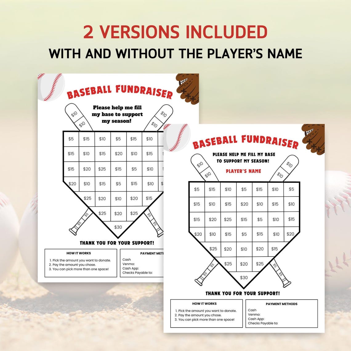 Editable Baseball Fundraiser Flyer, Fill My Base Baseball Fundraiser ...