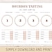 Printable Bourbon Tasting Placemat, Bourbon Flight Tasting, Bourbon ...