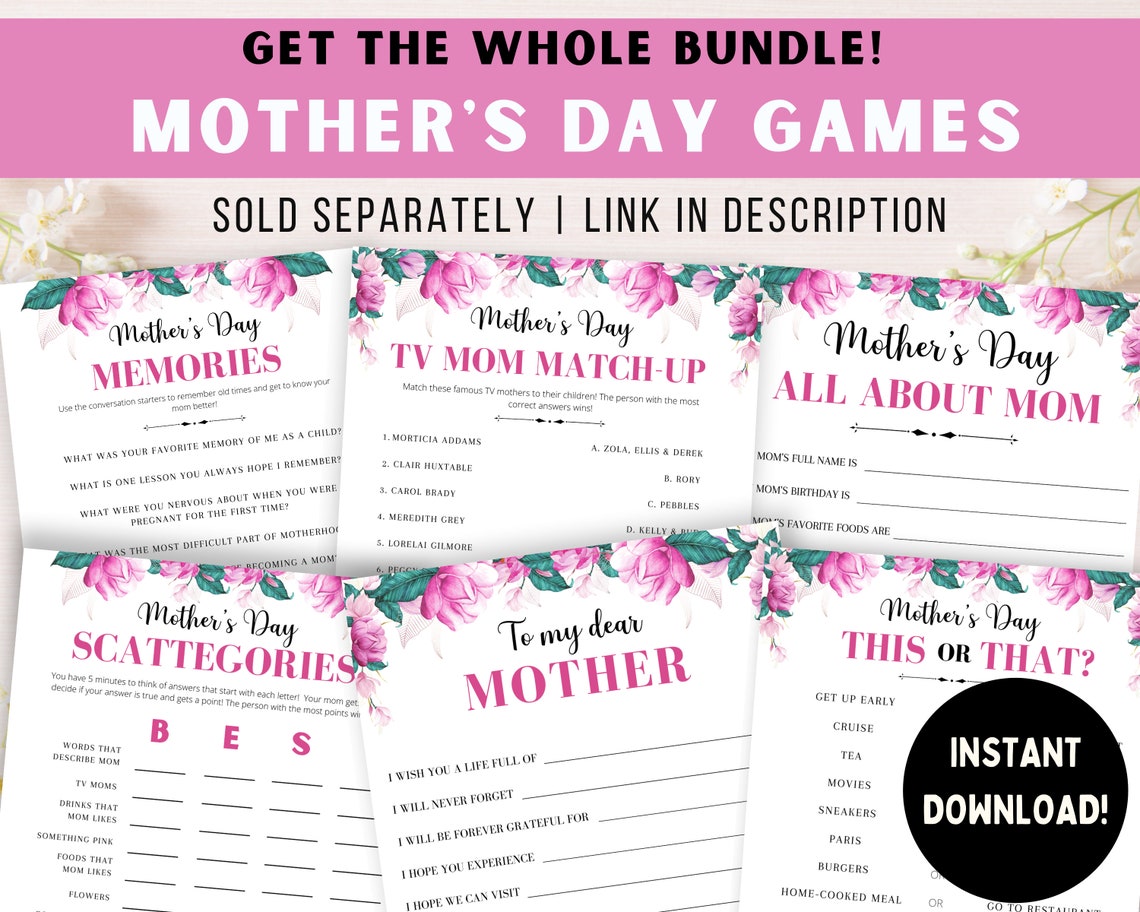 Mother's Day Conversation Starters Mother's Day Etsy