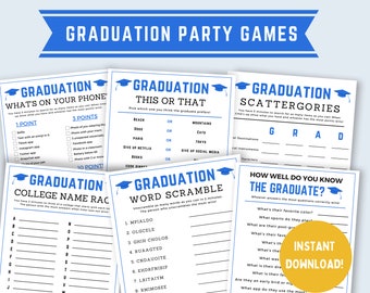 Graduation Party Games Bundle, Printable Graduation Game, Fun Graduation Party Game, Unique Graduation Party Game, Fun Grad Games