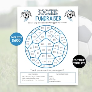 Soccer Fundraiser Flyer, Color My Ball Soccer Team Template, Travel Soccer Fundraiser, Soccer Sponsor Donations, Girl Soccer