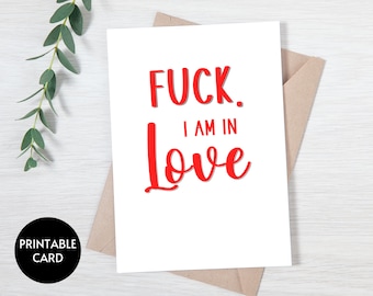 Funny Valentine's Day Card, Valentine's Day Card Boyfriend, Valentine's Day Card Printable,  Anniversary, I love you card,