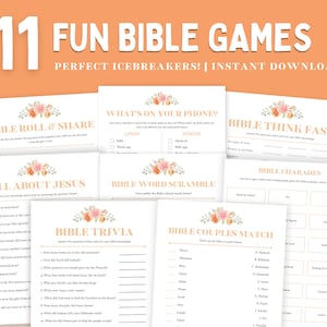 Bible Games, Church Party Games, Ministry Games, Bible Study Games, Bible Retreat Games, Women&#39;s Retreat Games, Church Meeting Icebreakers