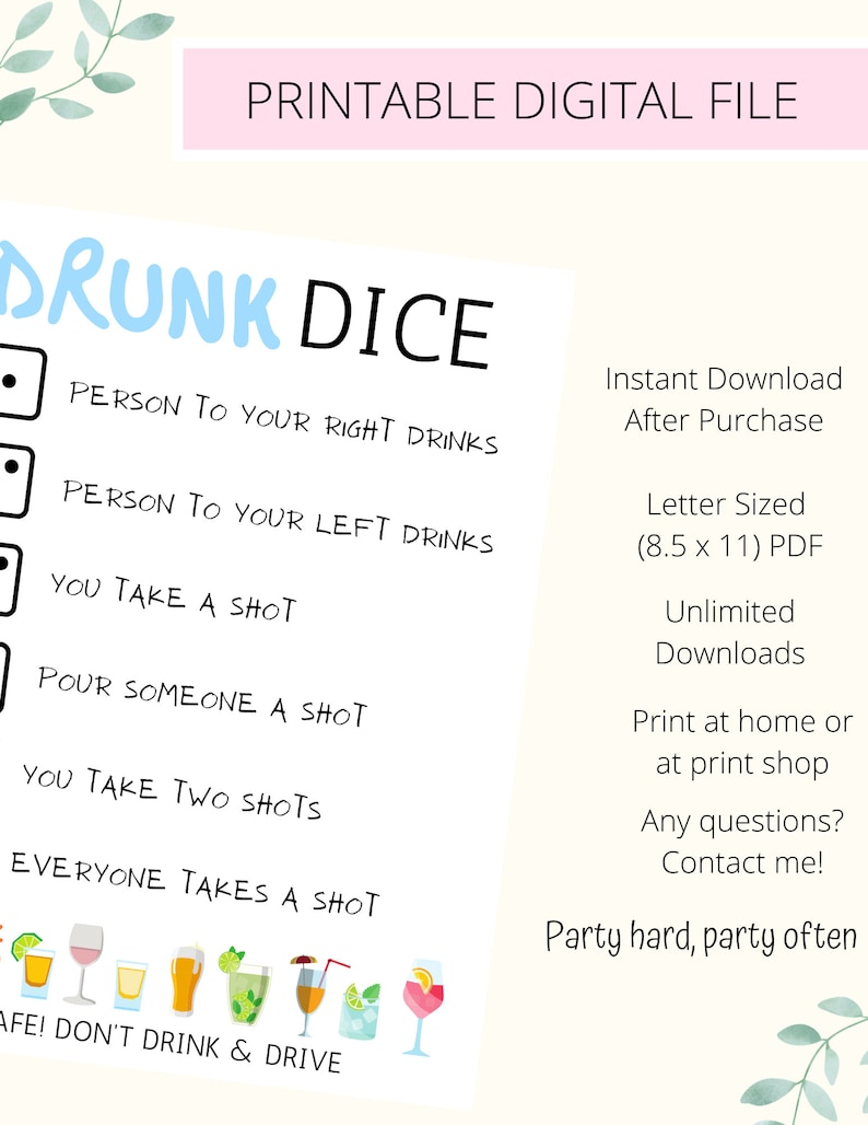 drunk dice party games drinking games for adults
