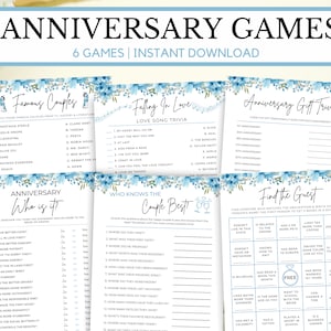 Anniversary Games Bundle, Anniversary Party Games, Wedding Anniversary Games for Parties, Printable Anniversary Games, Fun Anniversary Games