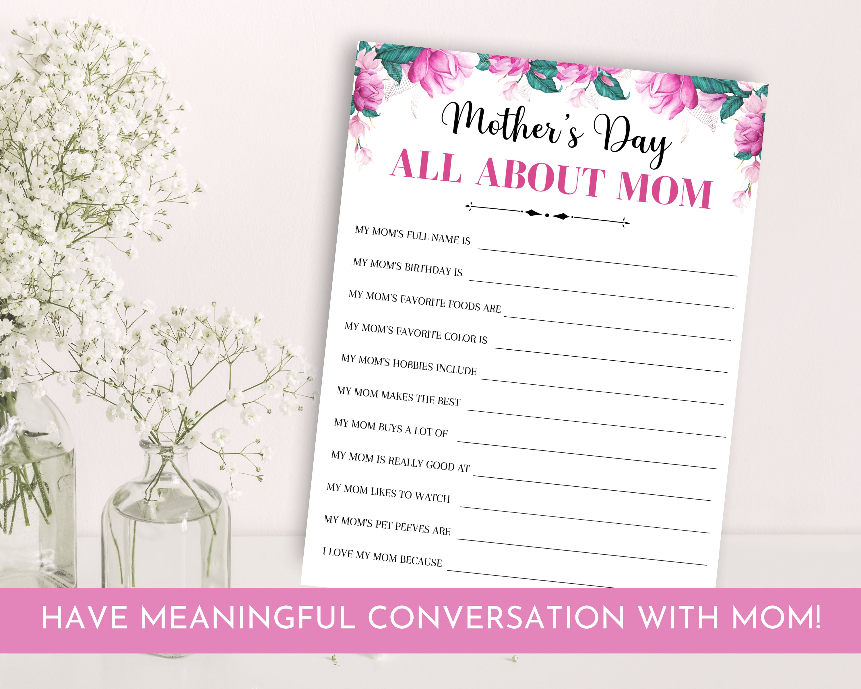 Mother's Day Activity Mother's Day Brunch Game - Etsy UK