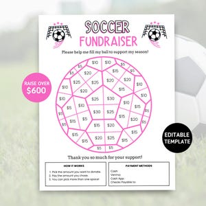 Color My Ball Soccer Fundraiser, Soccer Team Fundraiser Flyer Template, Travel Soccer Fundraiser, Soccer Sponsor Donations, Girl Soccer